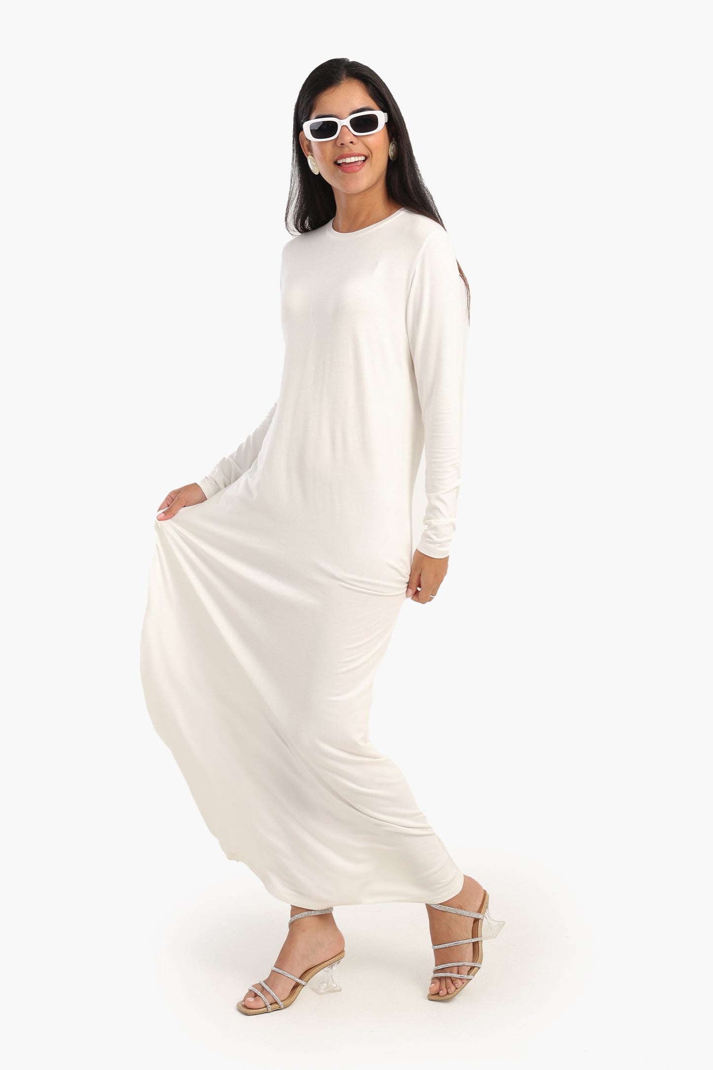 فستان ماكسي سادة بكم