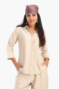 Shirt with Full Hidden Placket