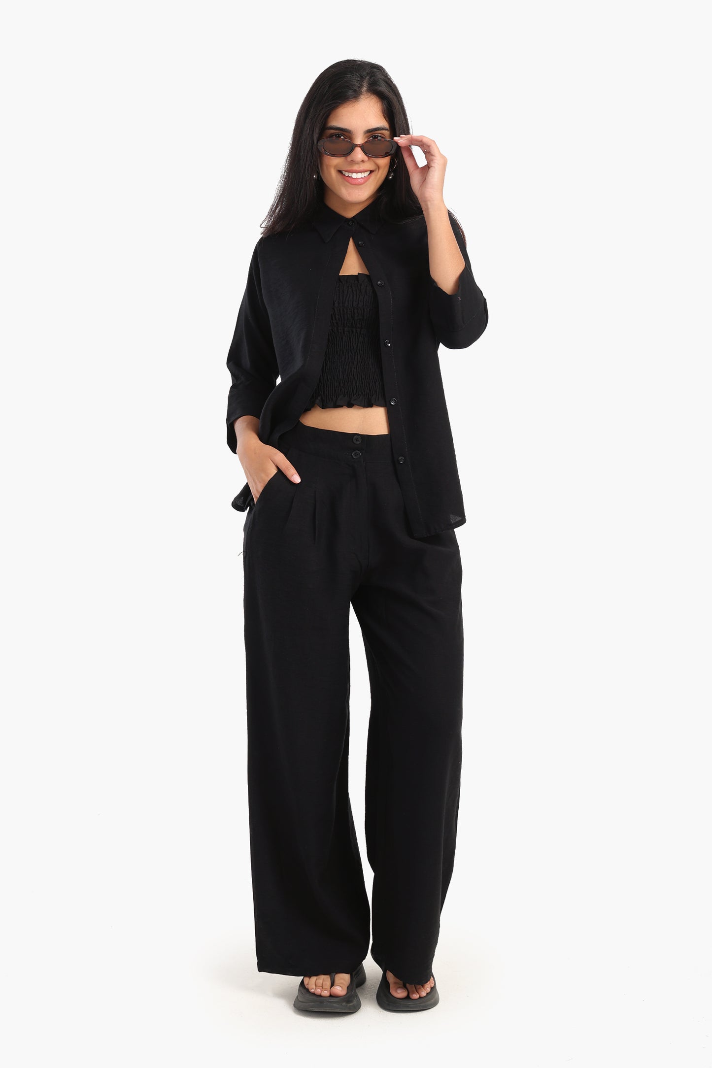Wide Leg Tencel Pants