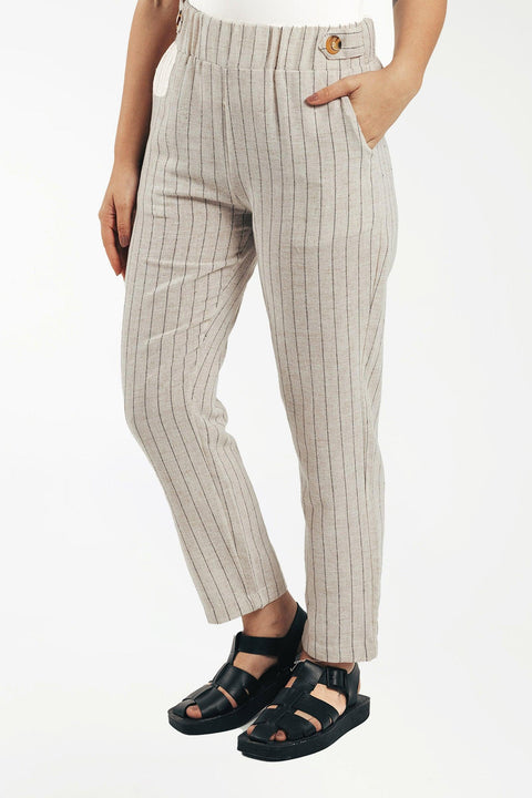 Linen Striped Pants