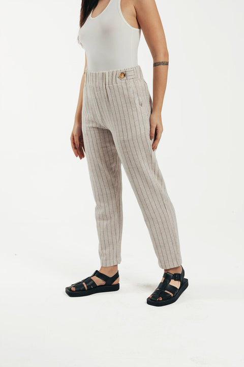 Linen Striped Pants