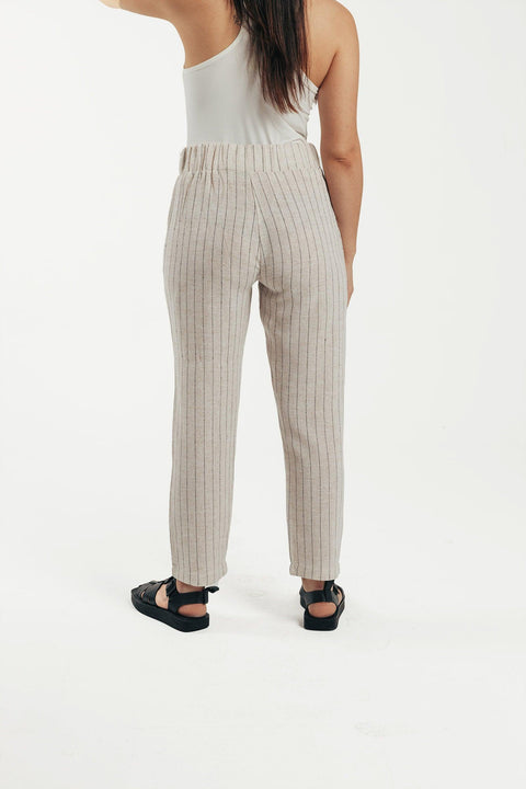 Linen Striped Pants