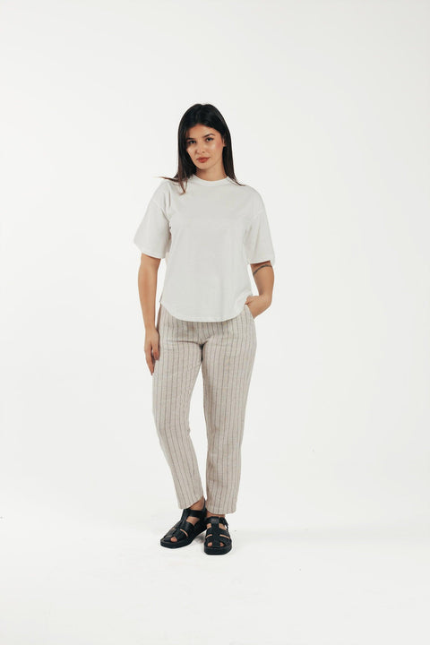 Linen Striped Pants