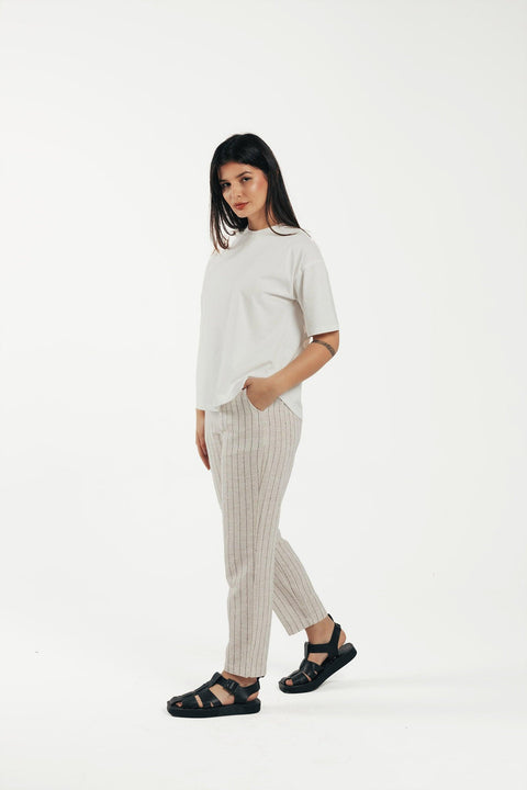 Linen Striped Pants