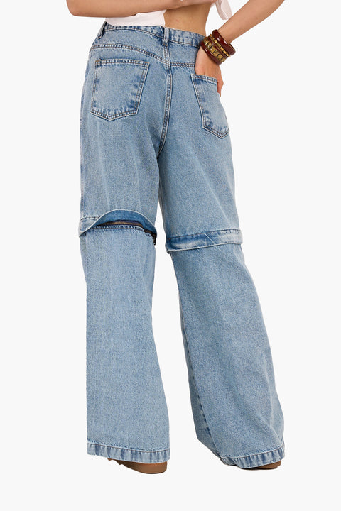 2in1 Convertible Denim Pants