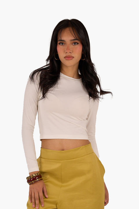 Long Sleeves Cropped Top