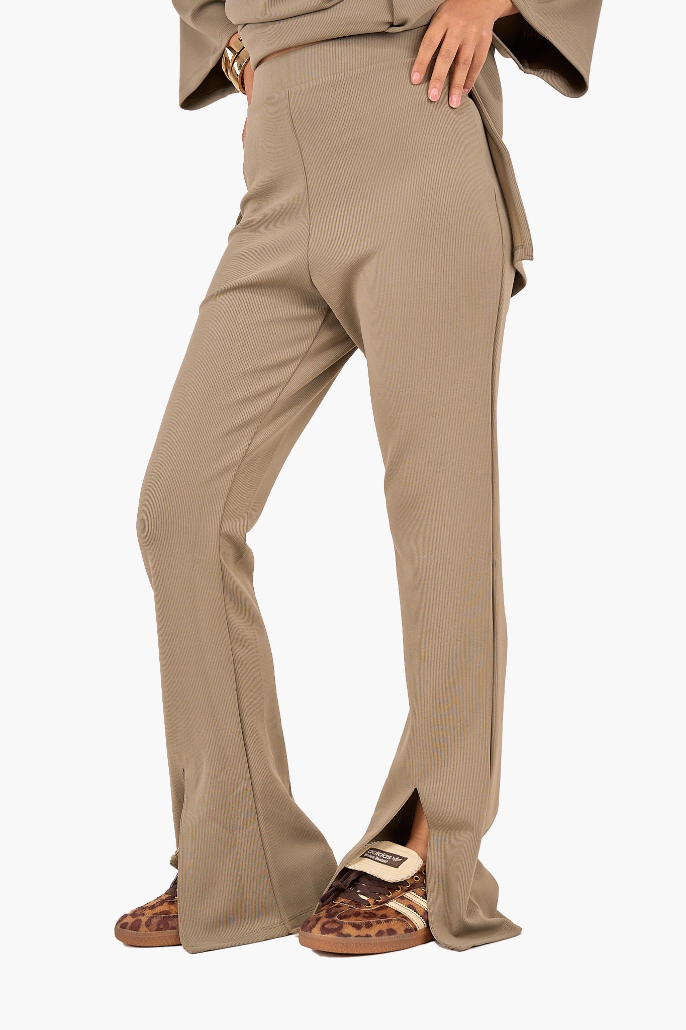 بنطلون شارلستون مريح مضلع