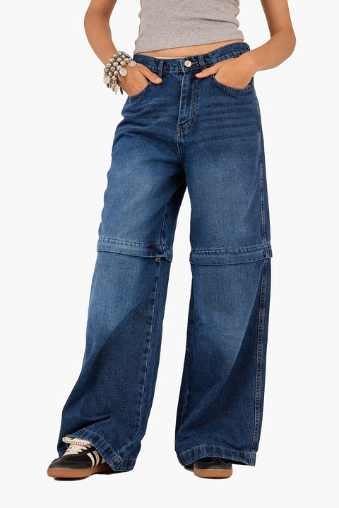 2in1 Convertible Denim Pants