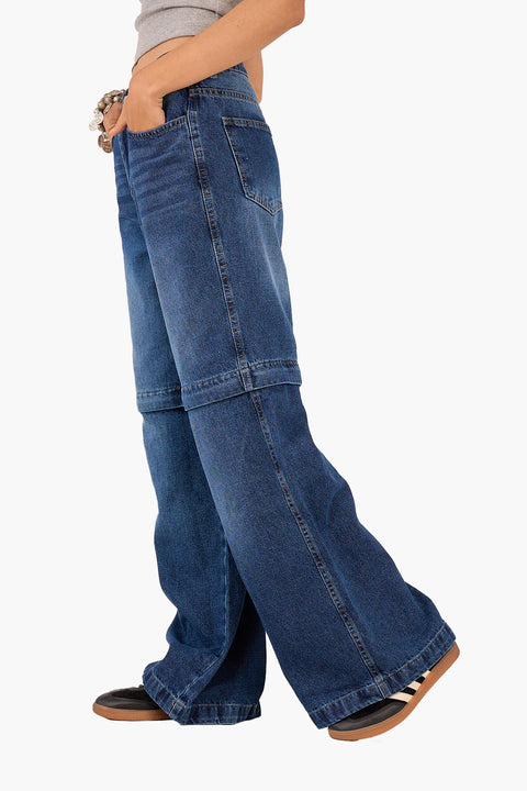 2in1 Convertible Denim Pants