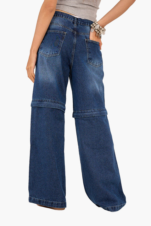 2in1 Convertible Denim Pants