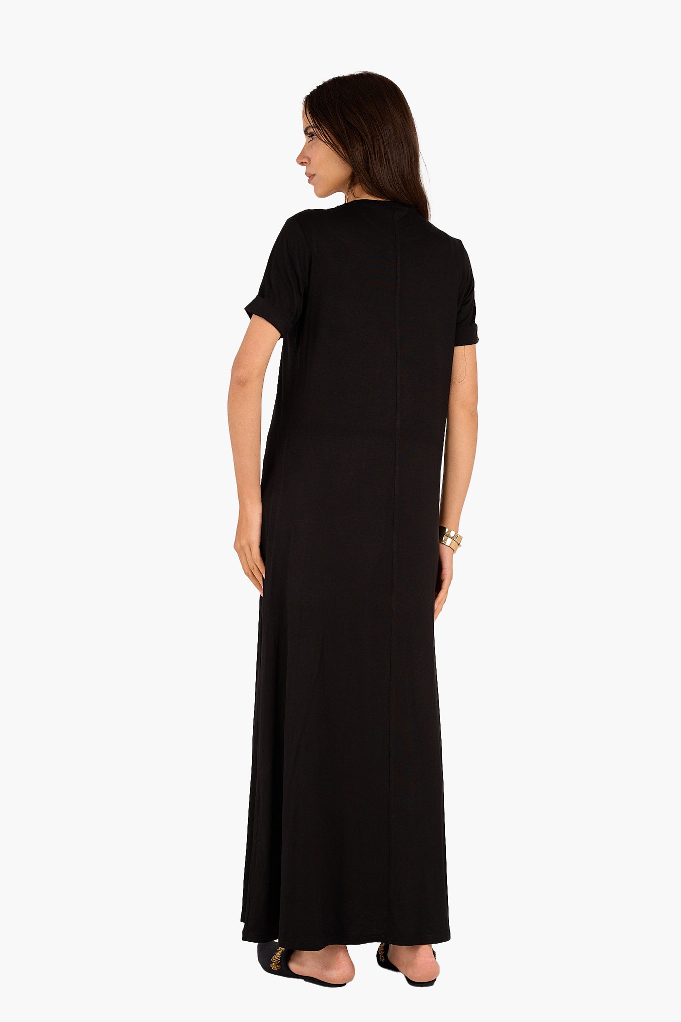 فستان نص كم فيسكوز