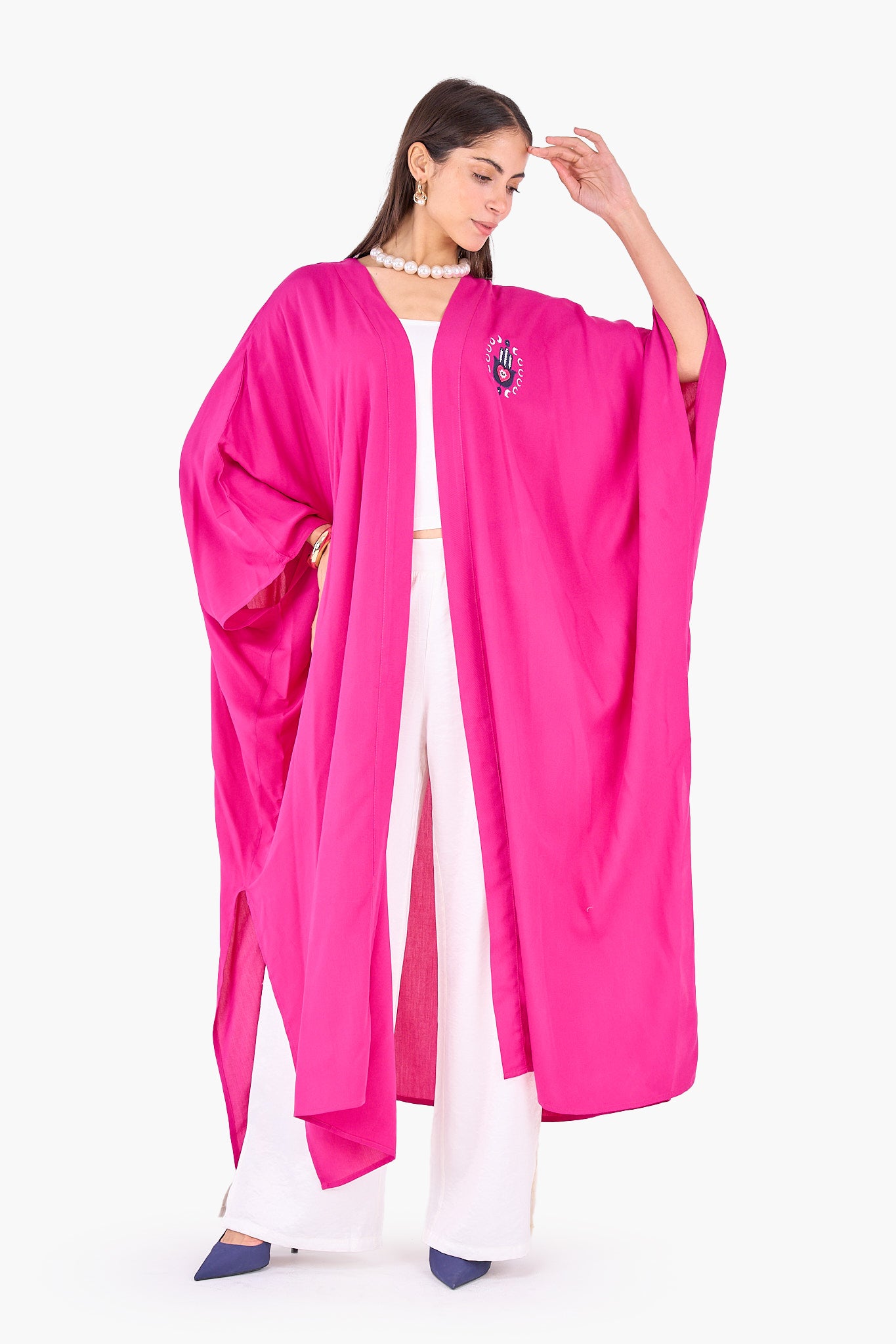 كيمونو ماكسي مطرز