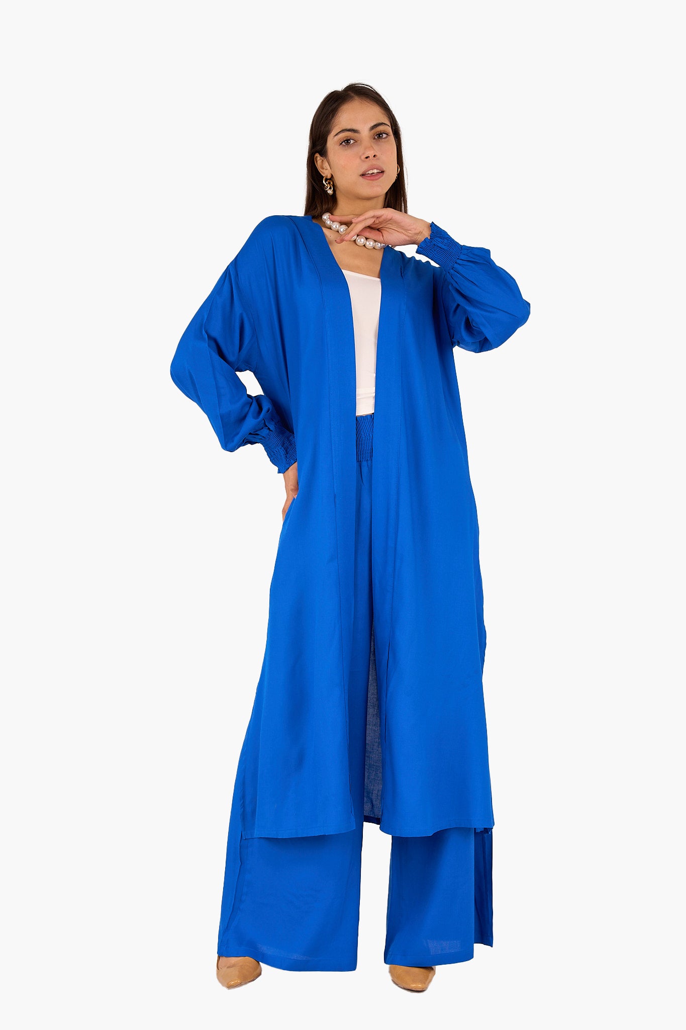 كيمونو سادة بأساور بأستك 