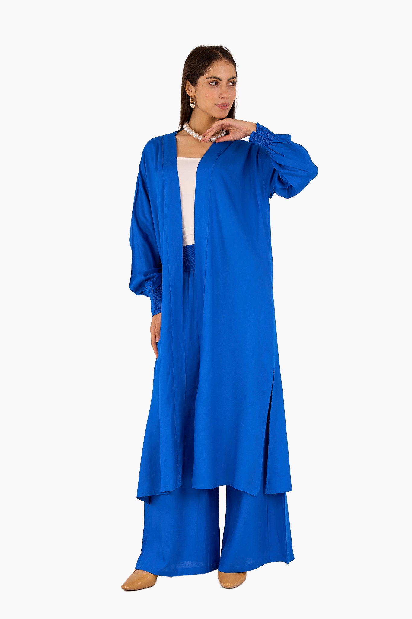 كيمونو سادة بأساور بأستك 