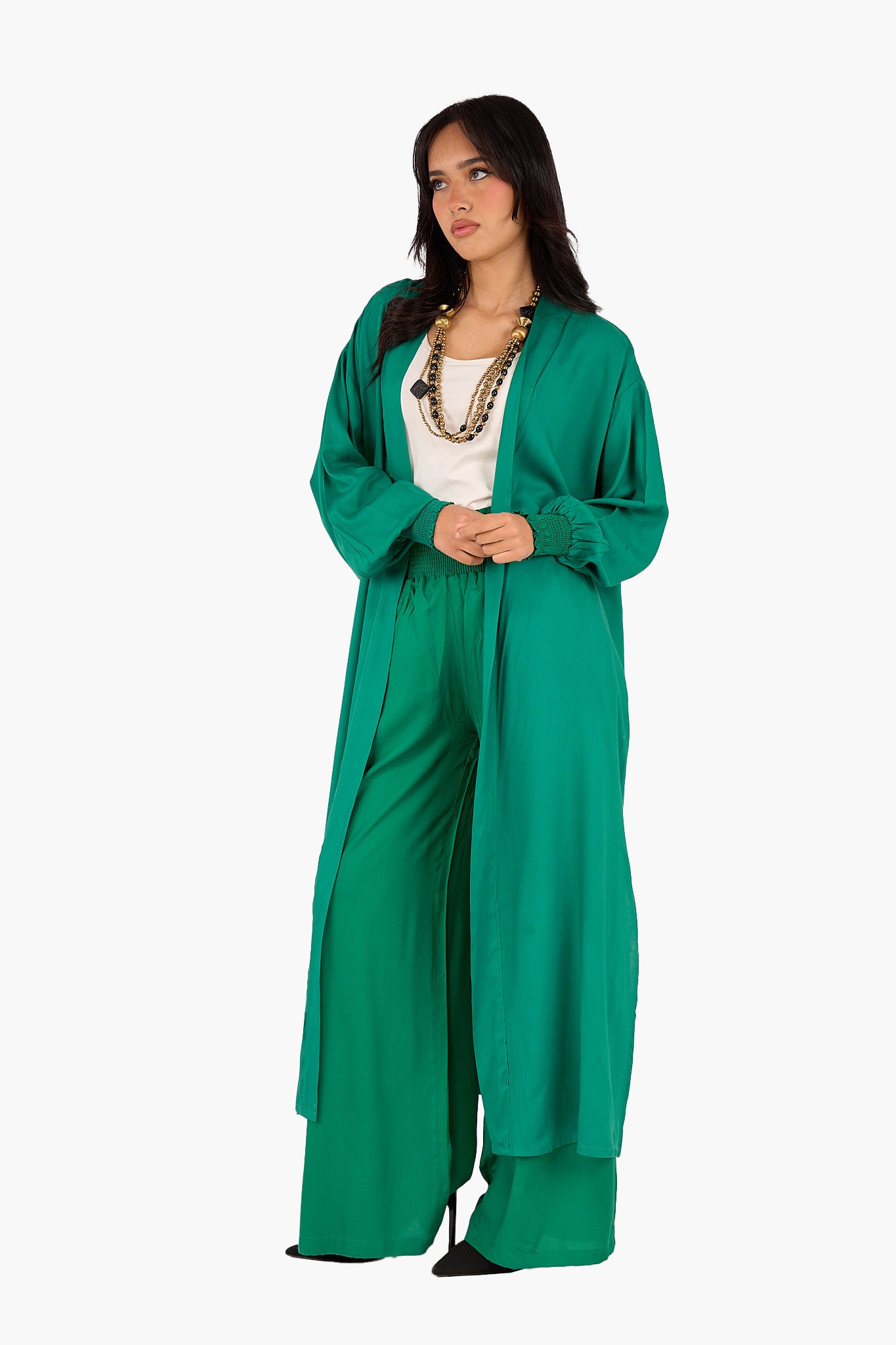 كيمونو سادة بأساور بأستك 