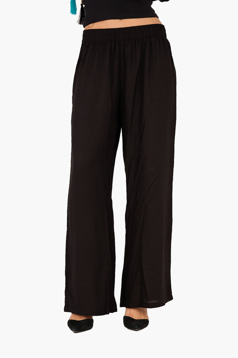 Tencel Wide-Leg Pants