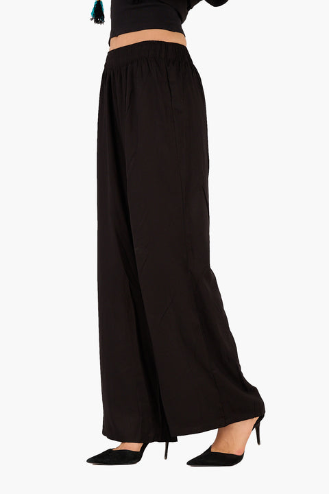 Tencel Wide-Leg Pants