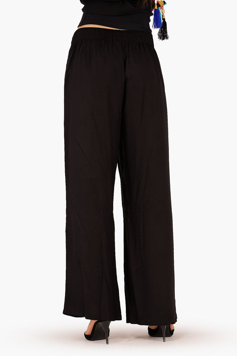 Tencel Wide-Leg Pants