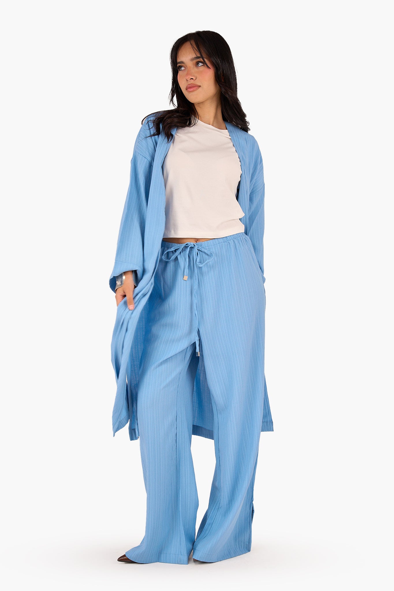 كيمونو ميدي بملمس بارز