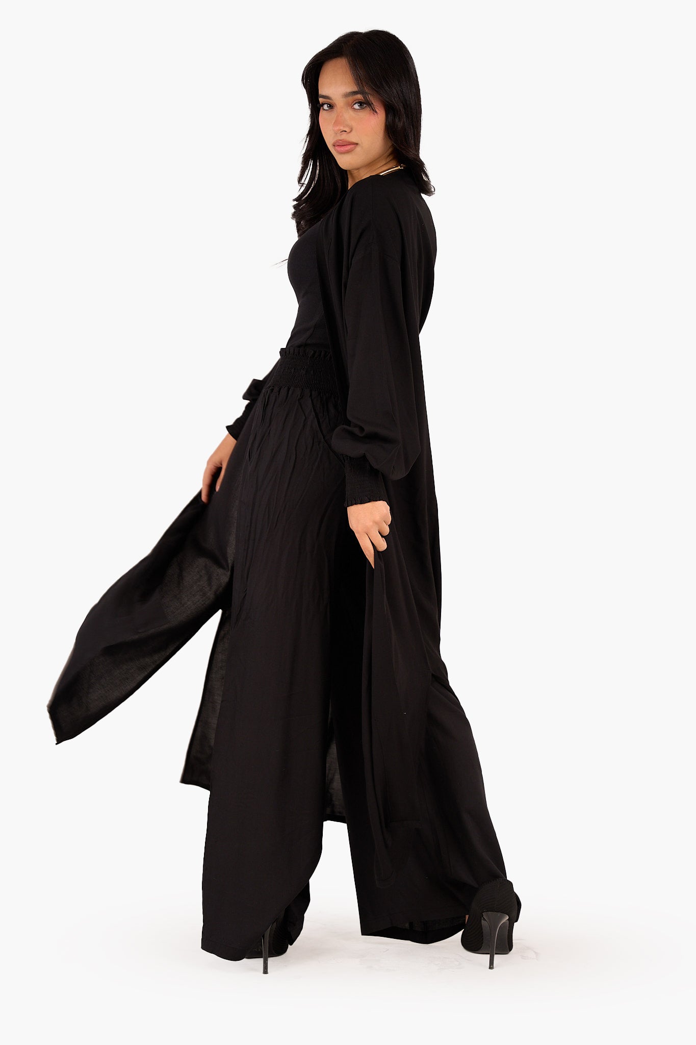 كيمونو سادة بأساور بأستك 