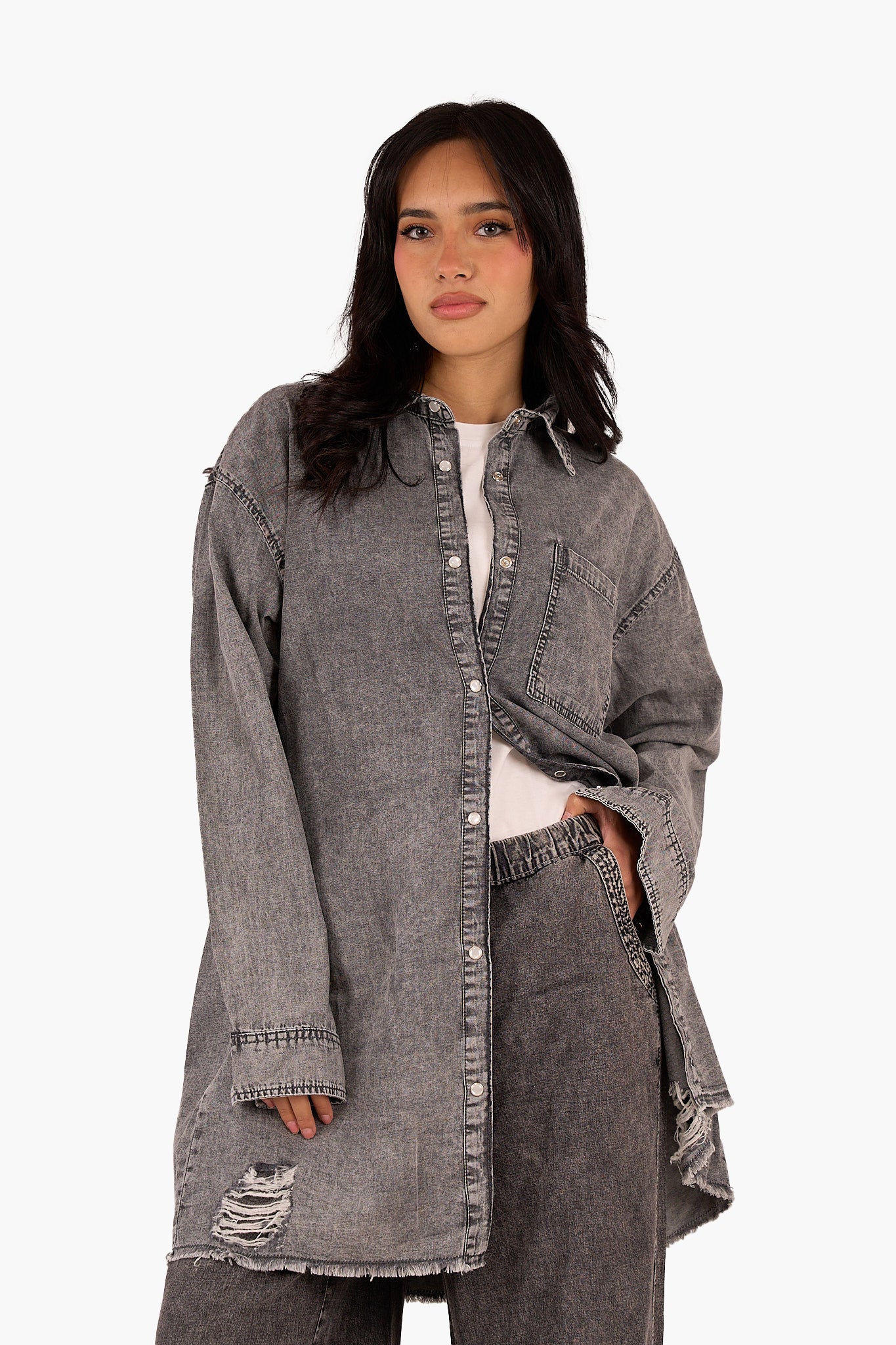 Oversized Denim Shirt