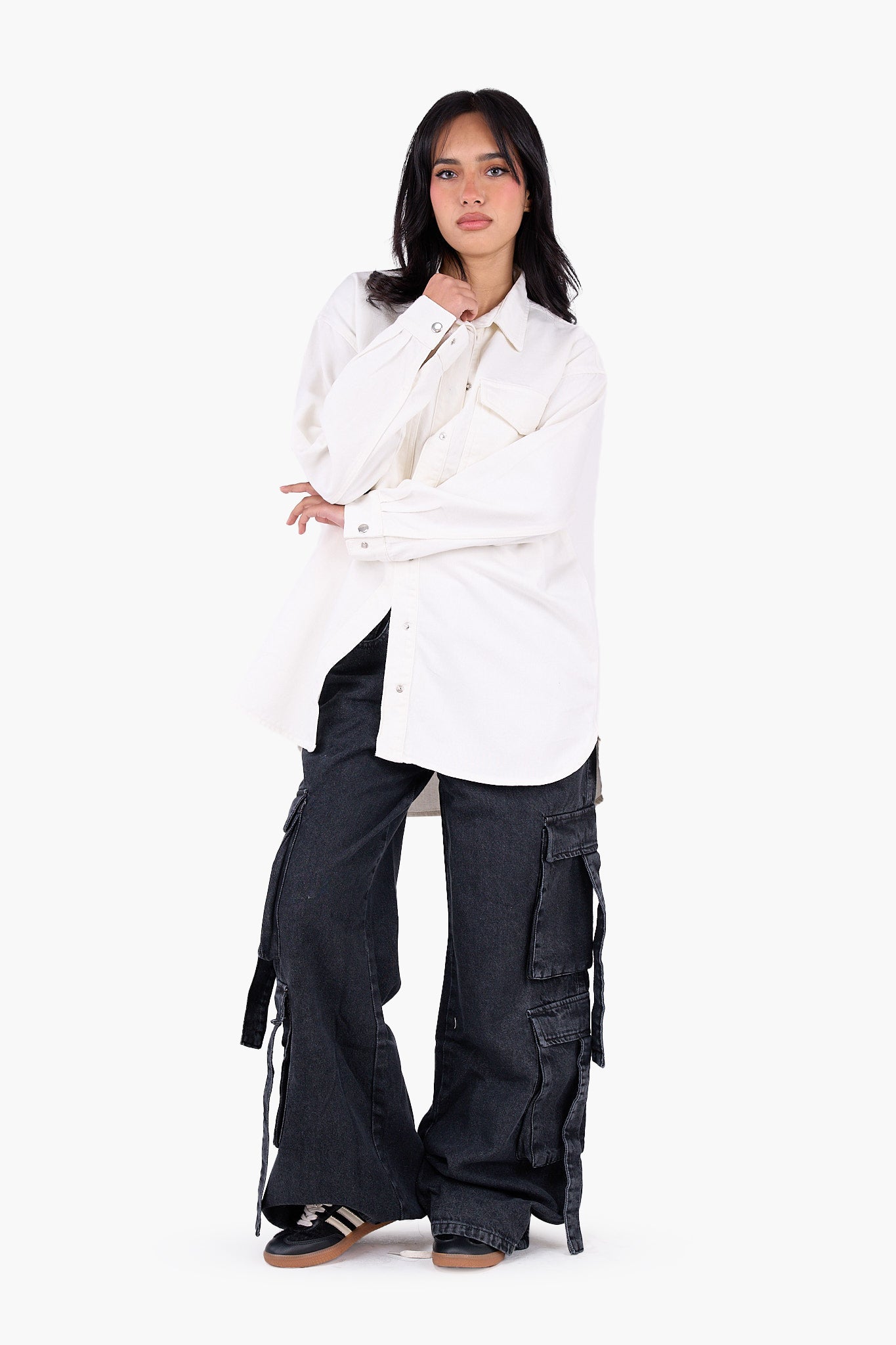 قميص قطن مريح بكم