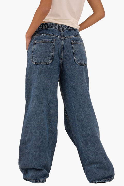 Blue Wide Leg Jeans