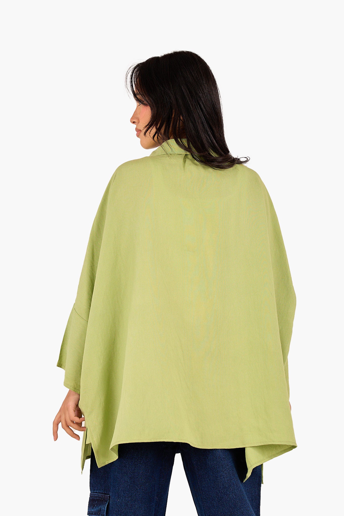 Half Placket Oversized Shirt