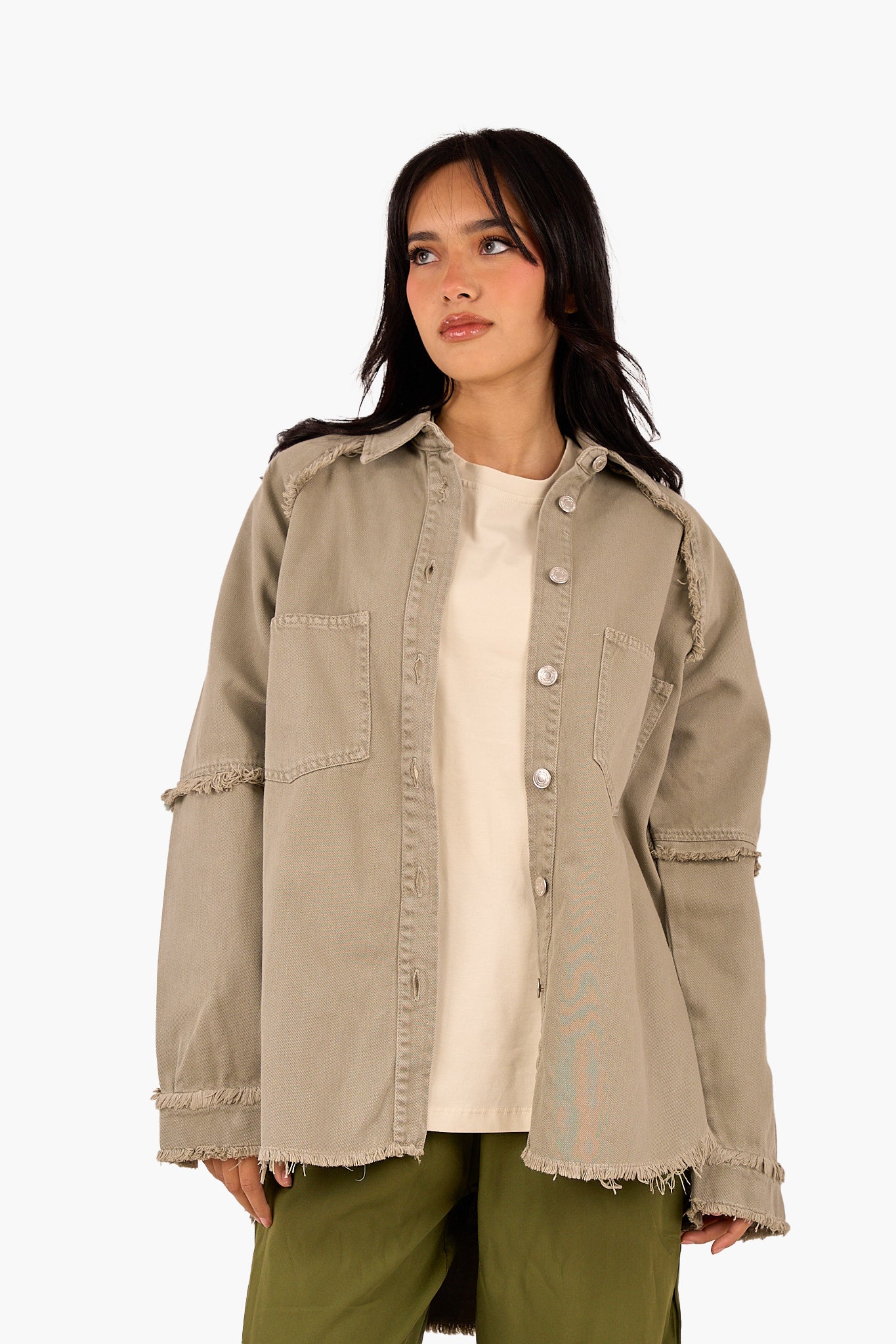 قميص قطن بشراشيب