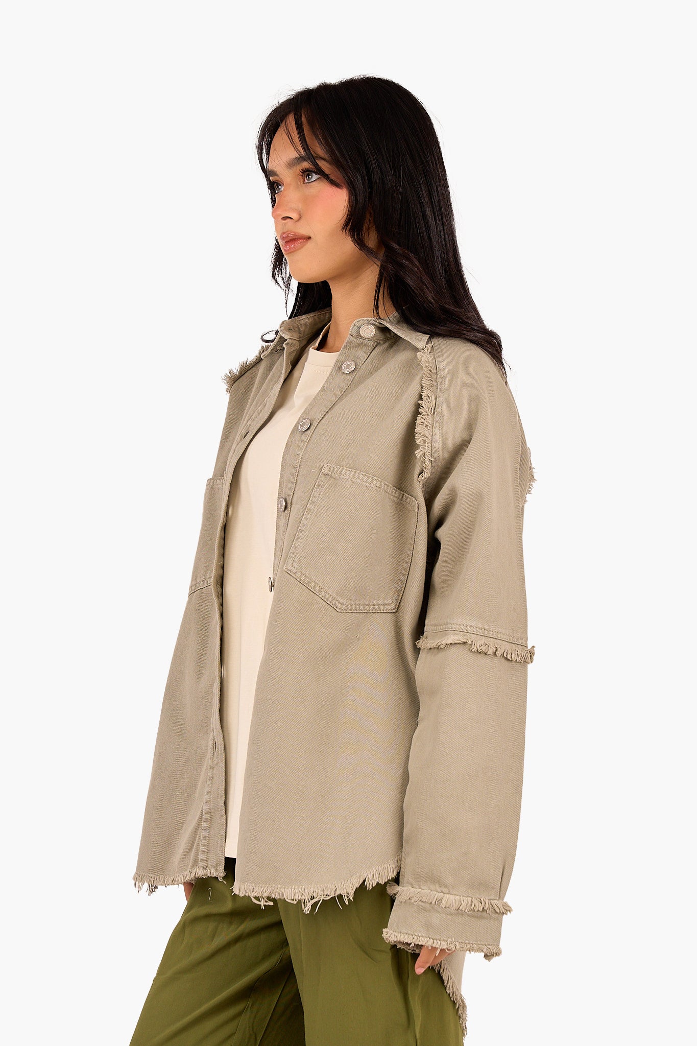 قميص قطن بشراشيب