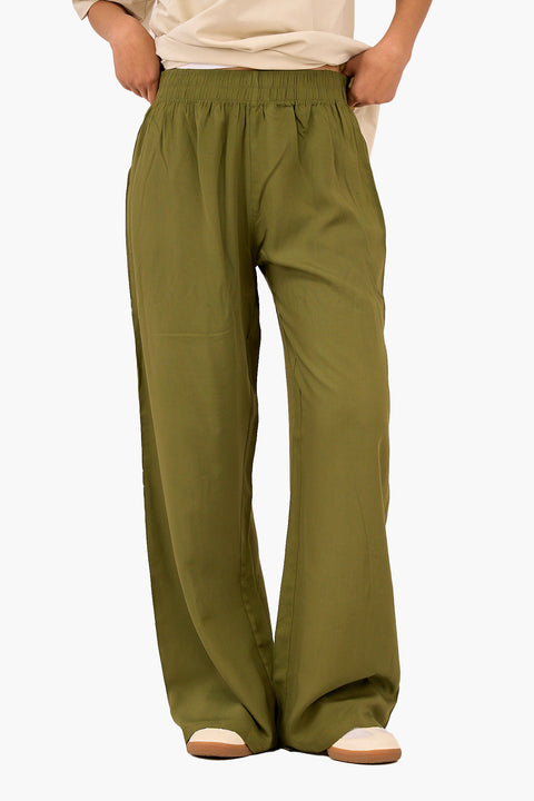 Tencel Wide-Leg Pants