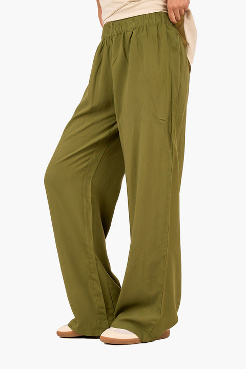 Tencel Wide-Leg Pants