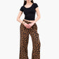 Leopard Print Tencel Pants