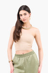 Strapless Cropped Ribbed Top