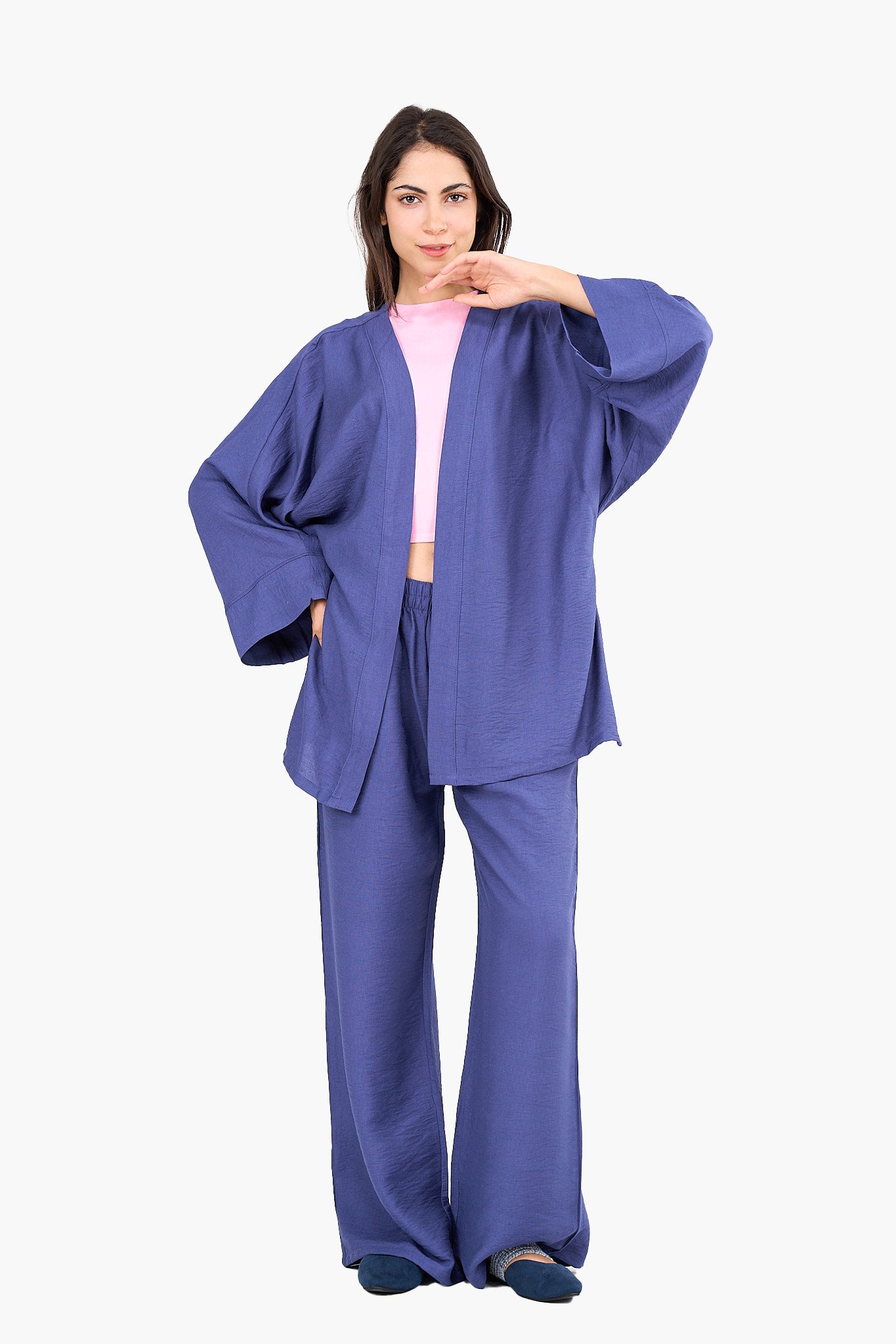 بنطلون تينسل بوسط عالي