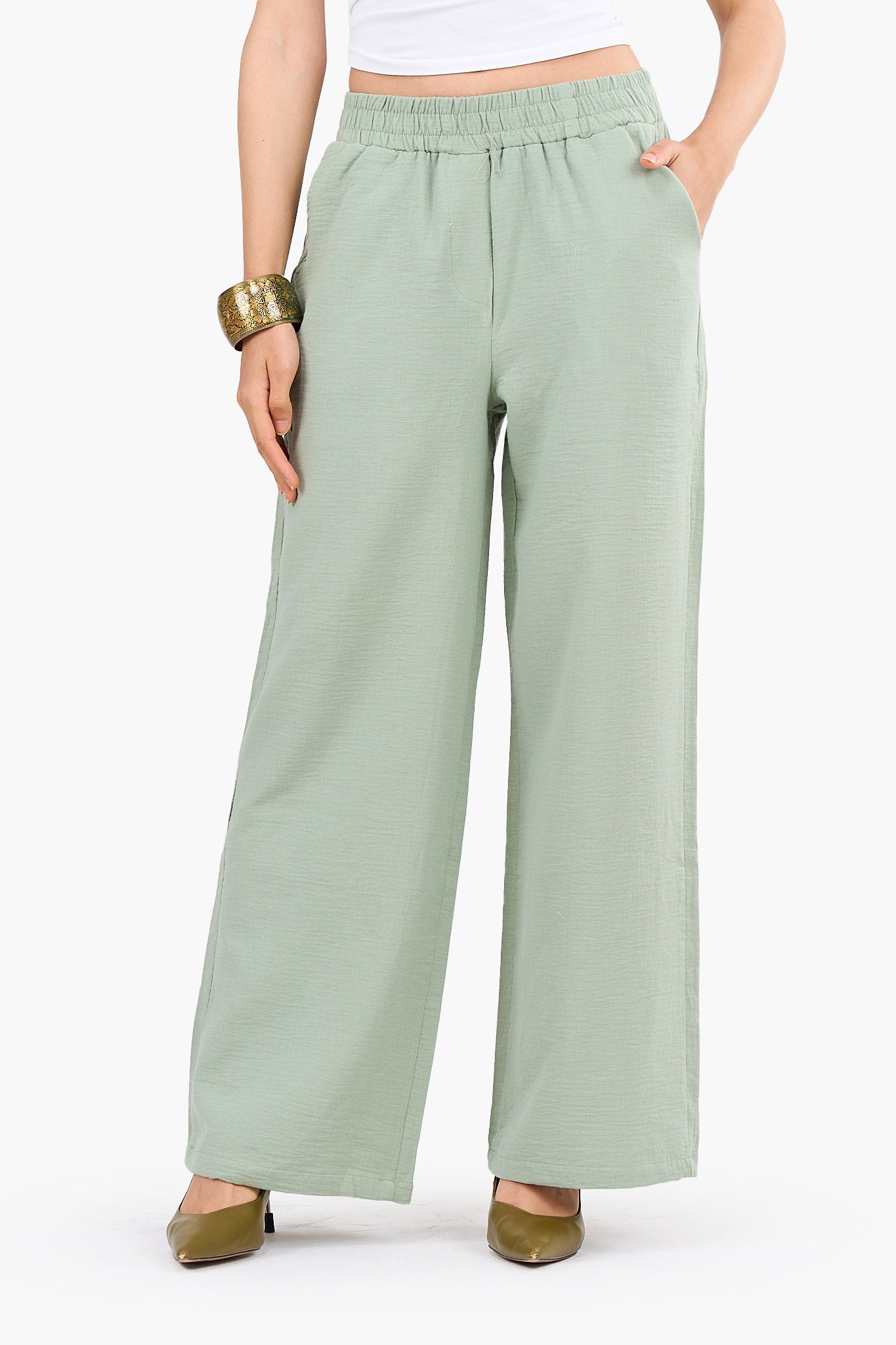 بنطلون تينسل وايد ليج