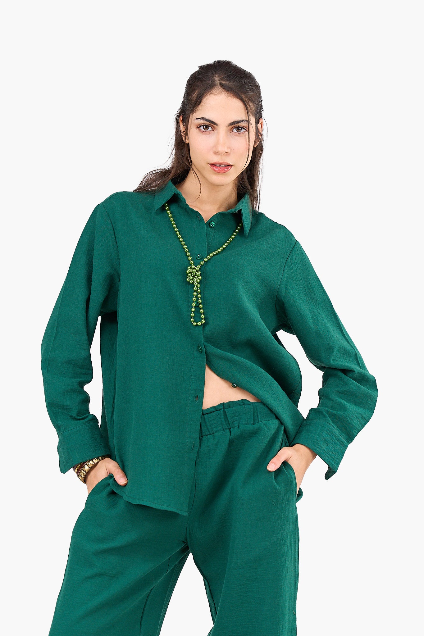 قميص تينسل مريح وأنيق