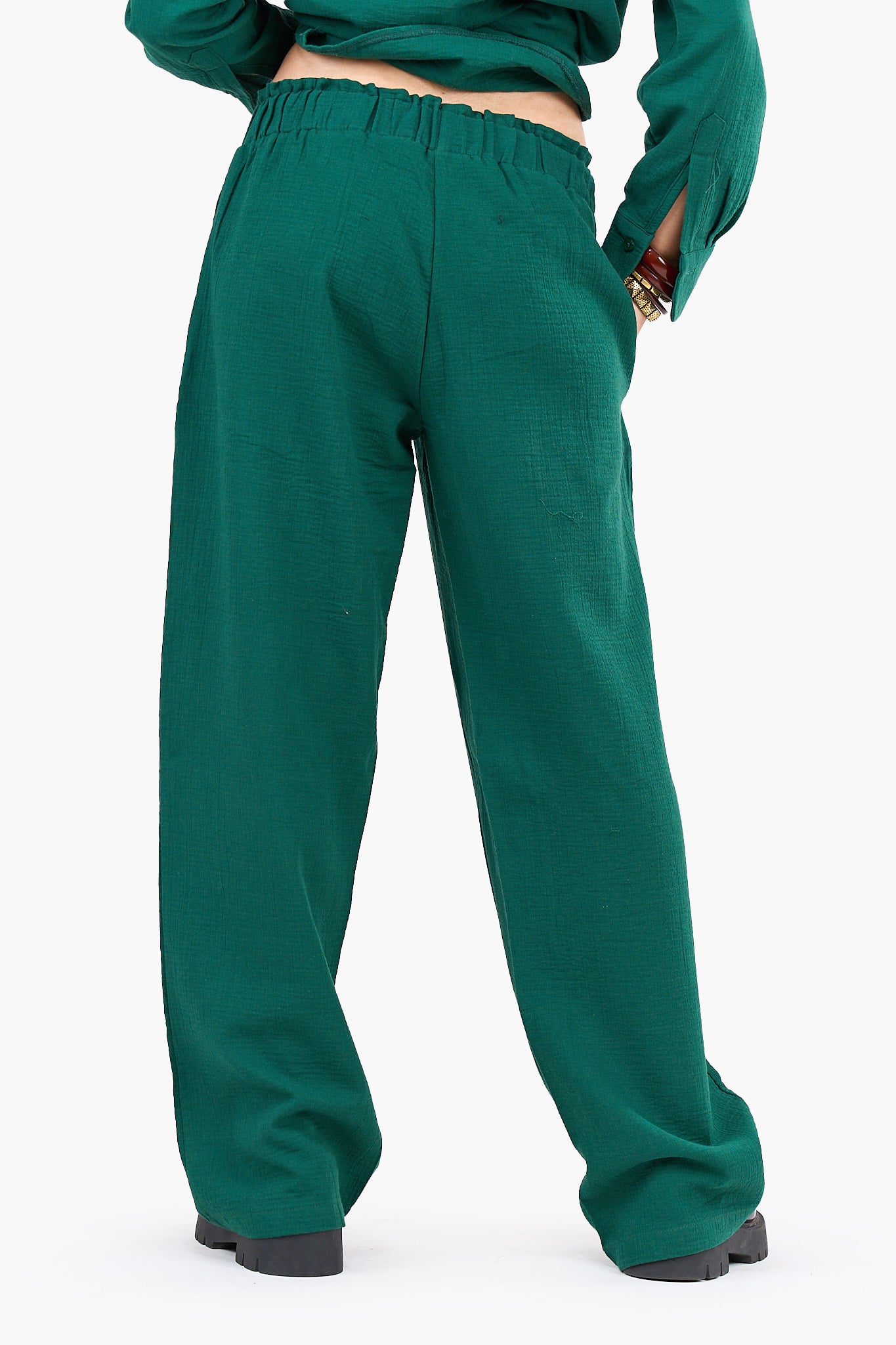 بنطلون وايد ليج تينسل مريح