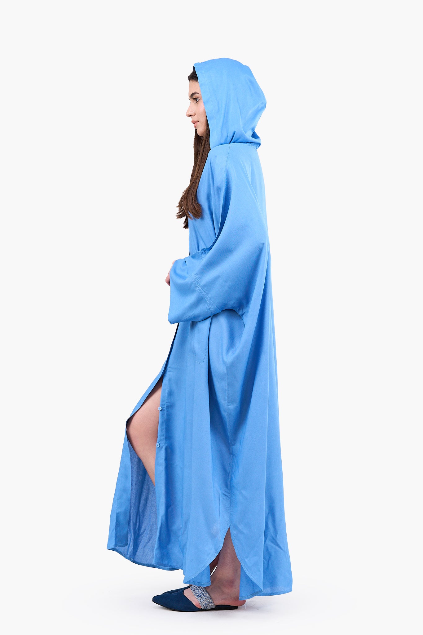 Oversized Hooded Shirt Dress