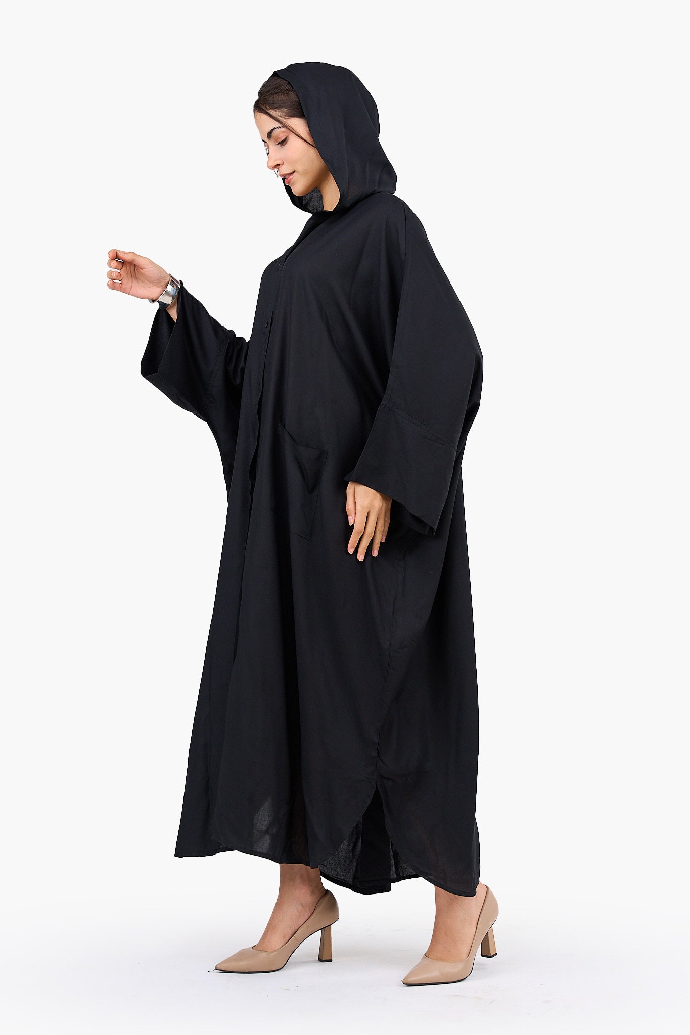 Oversized Hooded Shirt Dress