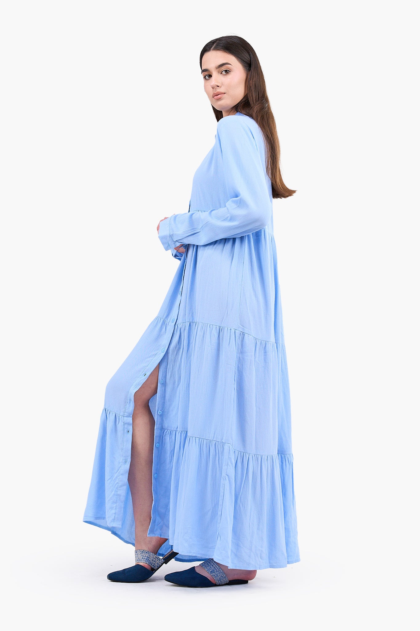 فستان كلاسيك واسع بقصة مريحة