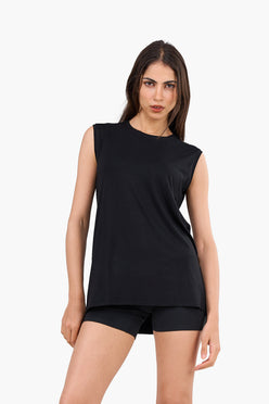 Sleeveless Viscose T-Shirt