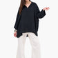 Half Placket Oversized Shirt