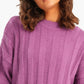Large Rib Knitting Pullover