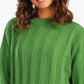 Large Rib Knitting Pullover