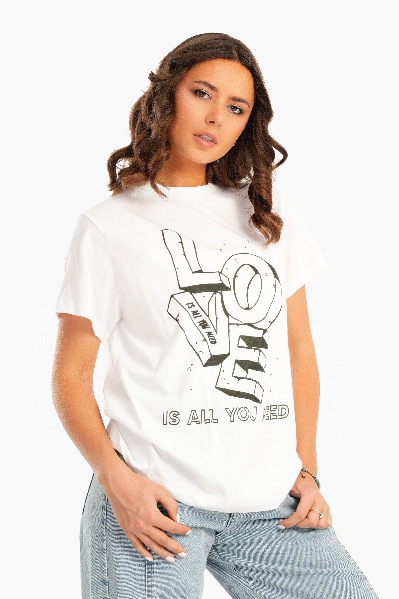 تيشيرت نص كم مطبوع