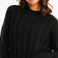 Large Rib Knitting Pullover