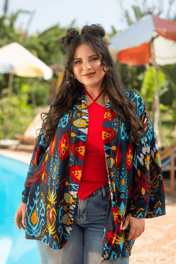 Elegant Printed Cardigan