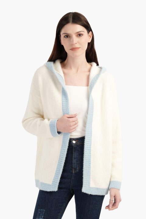 Color Piping Hem Cardigan