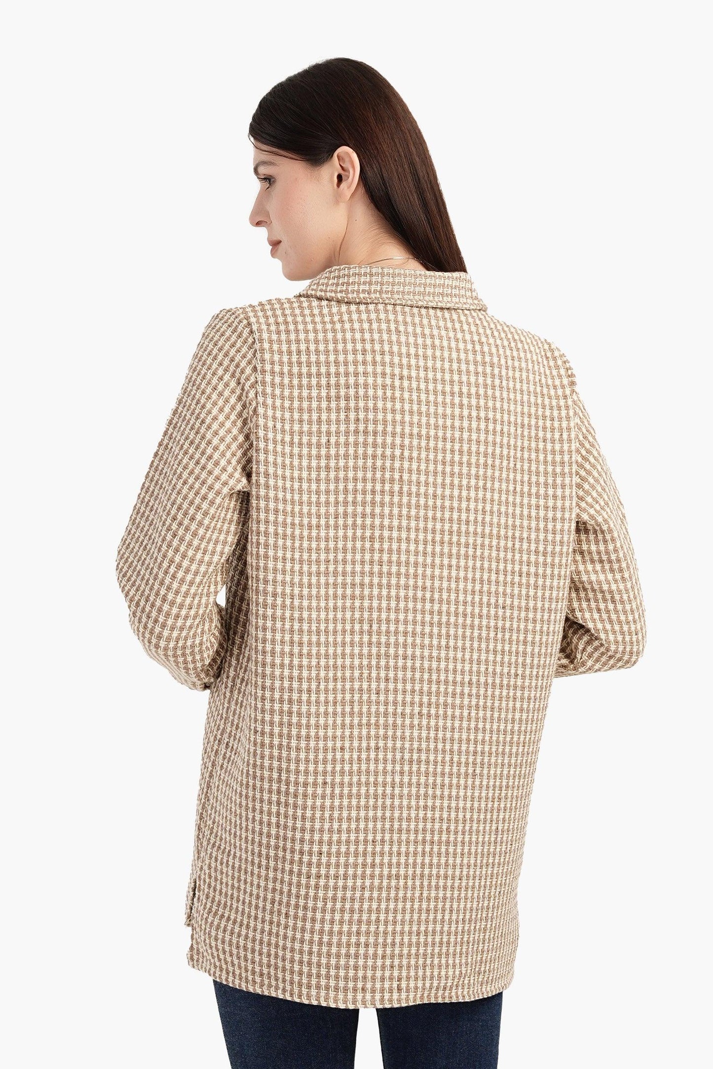 Tweed Button Closure Shirt